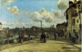 view of pontoise quai au pothuis 1868 Camille Pissarro